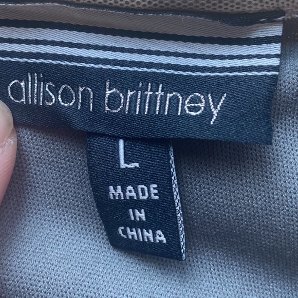 Allison Brittney Muted Long Sleeve Watercolor Sheer Midi Sheath Fairy Dress-L - Picture 12 of 13